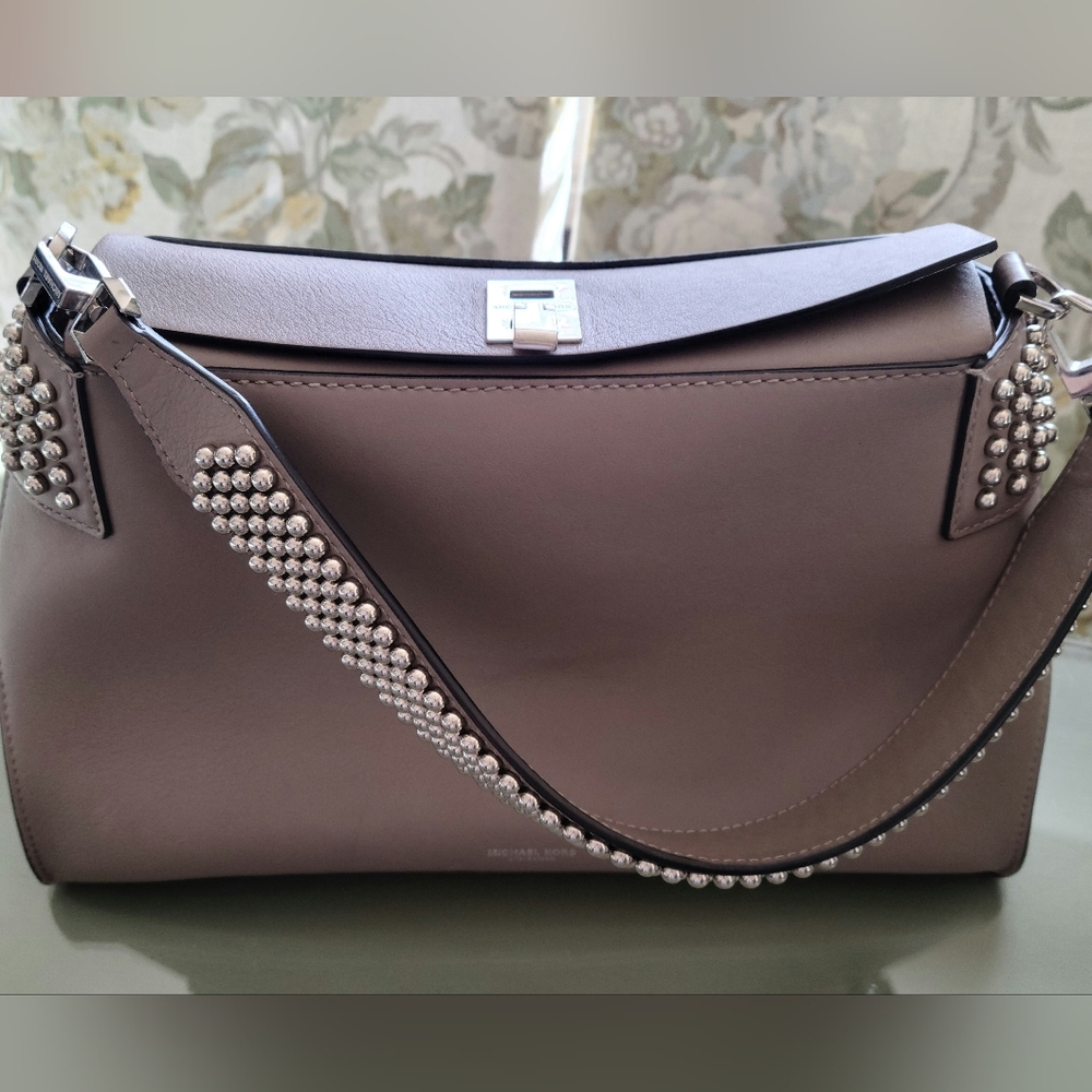 Michael Kors Collection Miranda Top Lock Shoulder Bag Large